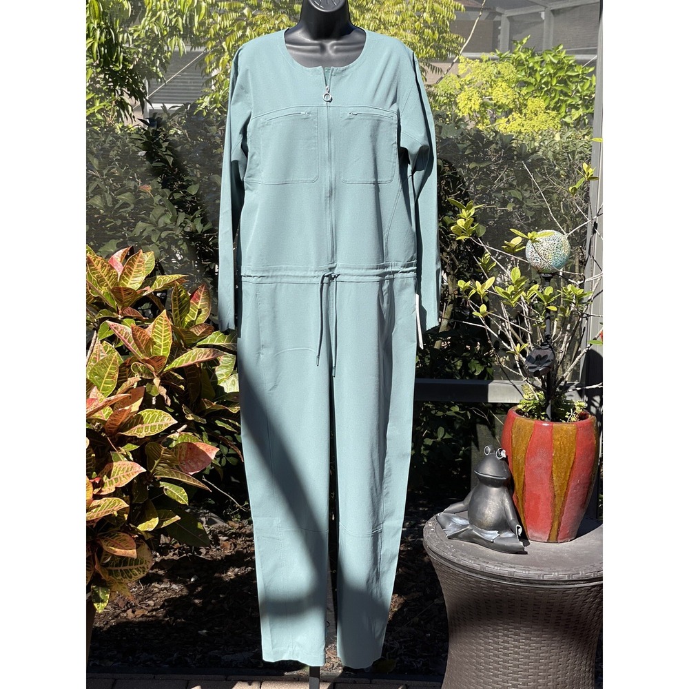 Lululemon Women's Ventlight Zippered Jumpsuit Size 12 Blue NWT Lightweight